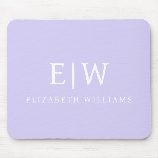 Elegant Professional Simple Monogram Minimalist Muismat (Voorkant)