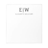 Elegant Professional Simple Monogram Minimalist Notitieblok (Voorkant)