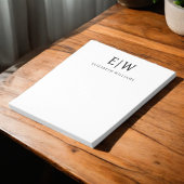 Elegant Professional Simple Monogram Minimalist Notitieblok