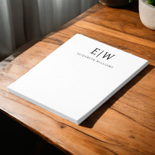 Elegant Professional Simple Monogram Minimalist Notitieblok