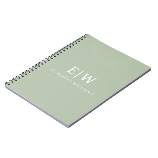 Elegant Professional Simple Monogram Minimalist Notitieboek (Linkerzijde)