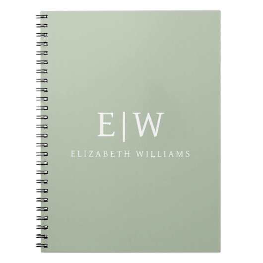 Elegant Professional Simple Monogram Minimalist Notitieboek (Voorkant)