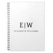 Elegant Professional Simple Monogram Minimalist Notitieboek (Voorkant)