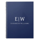 Elegant Professional Simple Monogram Minimalist Notitieboek (Voorkant)