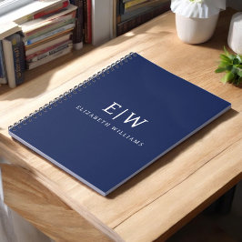 Elegant Professional Simple Monogram Minimalist Notitieboek