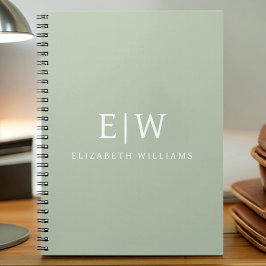 Elegant Professional Simple Monogram Minimalist Notitieboek