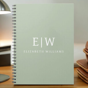 Elegant Professional Simple Monogram Minimalist Notitieboek