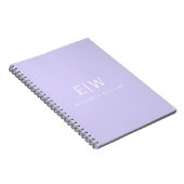 Elegant Professional Simple Monogram Minimalist Notitieboek (Rechterzijde)