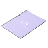 Elegant Professional Simple Monogram Minimalist Notitieboek (Linkerzijde)