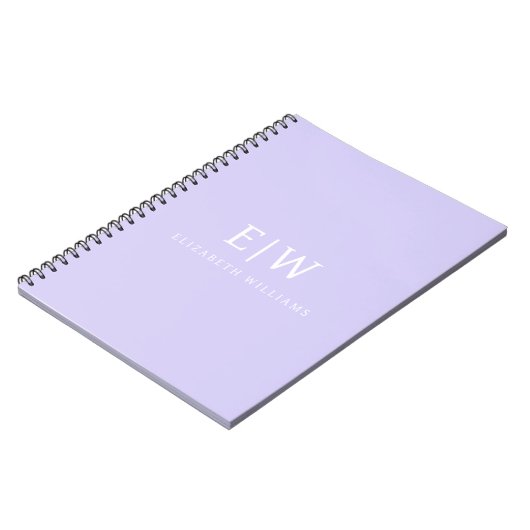 Elegant Professional Simple Monogram Minimalist Notitieboek (Linkerzijde)