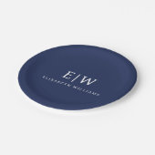 Elegant Professional Simple Monogram Minimalist Papieren Bordje (Gekanteld)