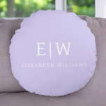 Elegant Professional Simple Monogram Minimalist Rond Kussen<br><div class="desc">Introductie van ons Elegant Professional Simple Monogram Minimalistisch Collectie: Verhoog uw stijl met tijdloze verfijning en ingetogen elegantie. Dit collectie is gemaakt met nauwgezette aandacht voor detail en bevat minimalistische design die zijn versierd met uw gepersonaliseerde monogram. Elk stuk straalt professionaliteit en verfijning uit, perfect voor het maken van een...</div>