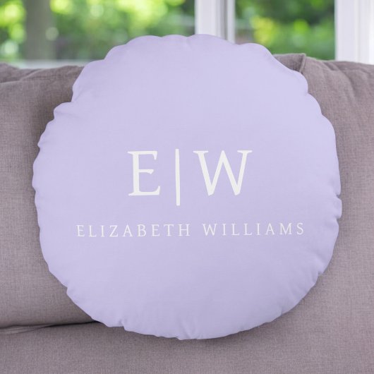 Elegant Professional Simple Monogram Minimalist Rond Kussen