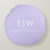 Elegant Professional Simple Monogram Minimalist Rond Kussen (Voorkant)