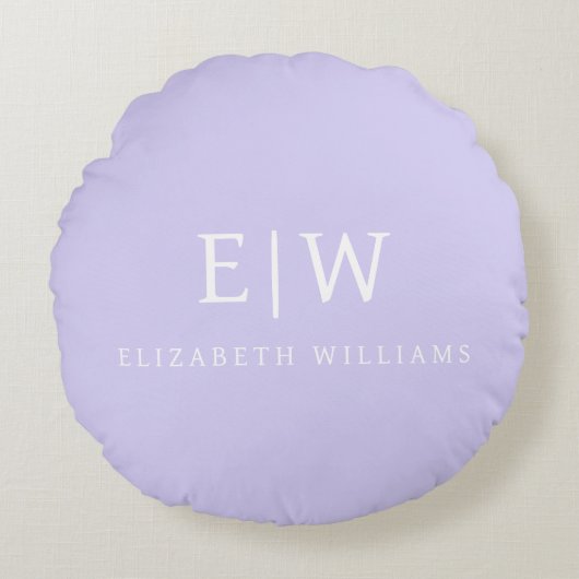 Elegant Professional Simple Monogram Minimalist Rond Kussen (Voorkant)