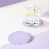 Elegant Professional Simple Monogram Minimalist Ronde Kartonnen Onderzetter