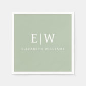 Elegant Professional Simple Monogram Minimalist Servet (Voorkant)