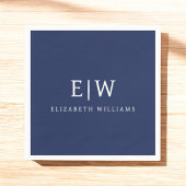 Elegant Professional Simple Monogram Minimalist Servet