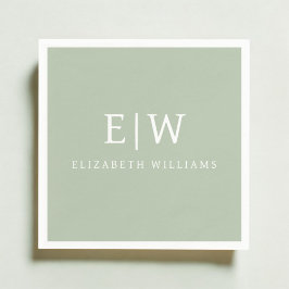 Elegant Professional Simple Monogram Minimalist Servet