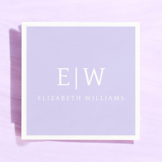 Elegant Professional Simple Monogram Minimalist Servet