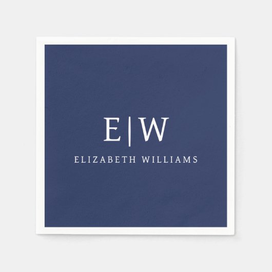 Elegant Professional Simple Monogram Minimalist Servet (Voorkant)