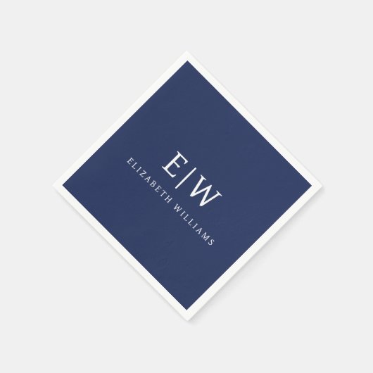 Elegant Professional Simple Monogram Minimalist Servet (Hoek)