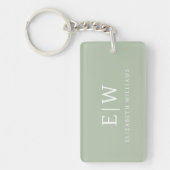 Elegant Professional Simple Monogram Minimalist Sleutelhanger (Voorkant)