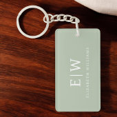 Elegant Professional Simple Monogram Minimalist Sleutelhanger