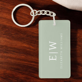 Elegant Professional Simple Monogram Minimalist Sleutelhanger
