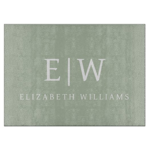 Elegant Professional Simple Monogram Minimalist Snijplank (Voorkant)