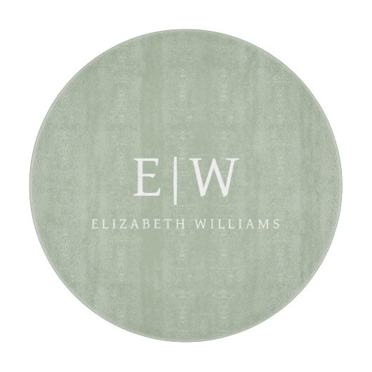 Elegant Professional Simple Monogram Minimalist Snijplank (Voorkant)