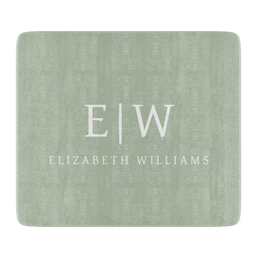 Elegant Professional Simple Monogram Minimalist Snijplank (Voorkant)