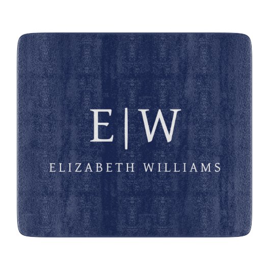 Elegant Professional Simple Monogram Minimalist Snijplank (Voorkant)