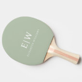 Elegant Professional Simple Monogram Minimalist Tafeltennisbatje (Zijkant)