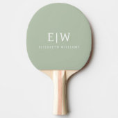 Elegant Professional Simple Monogram Minimalist Tafeltennisbatje (Voorkant)