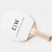 Elegant Professional Simple Monogram Minimalist Tafeltennisbatje (Zijkant)