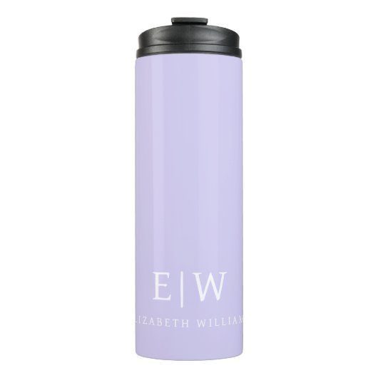 Elegant Professional Simple Monogram Minimalist Thermosbeker (Voorkant)
