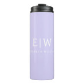 Elegant Professional Simple Monogram Minimalist Thermosbeker (Voorkant)