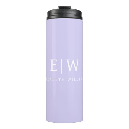 Elegant Professional Simple Monogram Minimalist Thermosbeker (Voorkant)
