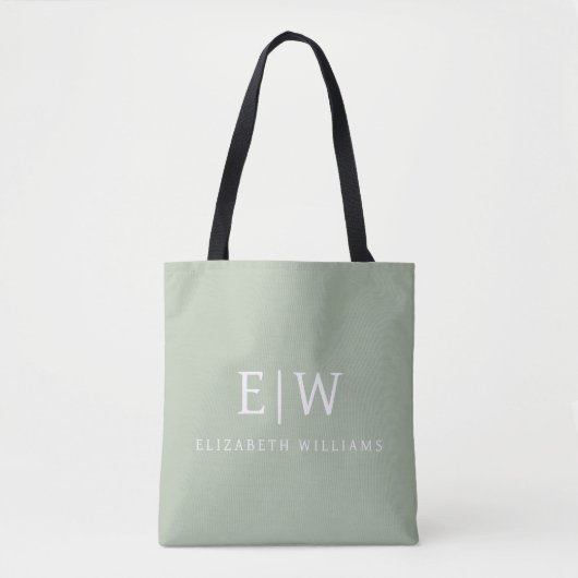Elegant Professional Simple Monogram Minimalist Tote Bag (Voorkant)