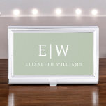 Elegant Professional Simple Monogram Minimalist Visitekaarthouder<br><div class="desc">Introductie van ons Elegant Professional Simple Monogram Minimalistisch Collectie: Verhoog uw stijl met tijdloze verfijning en ingetogen elegantie. Dit collectie is gemaakt met nauwgezette aandacht voor detail en bevat minimalistische design die zijn versierd met uw gepersonaliseerde monogram. Elk stuk straalt professionaliteit en verfijning uit, perfect voor het maken van een...</div>