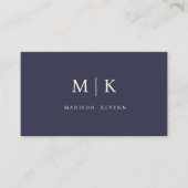 Elegant Professional Simple Monogram Minimalist Visitekaartje (Voorkant)