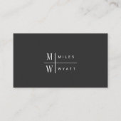 Elegant Professional Simple Monogram Minimalist Visitekaartje (Voorkant)