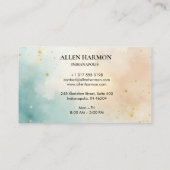 Elegant Professional Simple Monogram Minimalist Visitekaartje (Achterkant)