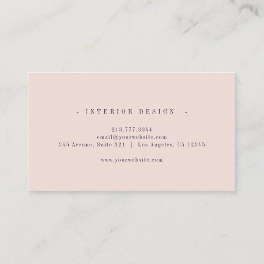 Elegant Professional Simple Monogram Minimalist Visitekaartje (Achterkant)