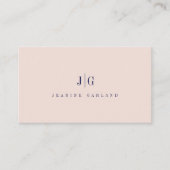 Elegant Professional Simple Monogram Minimalist Visitekaartje (Voorkant)