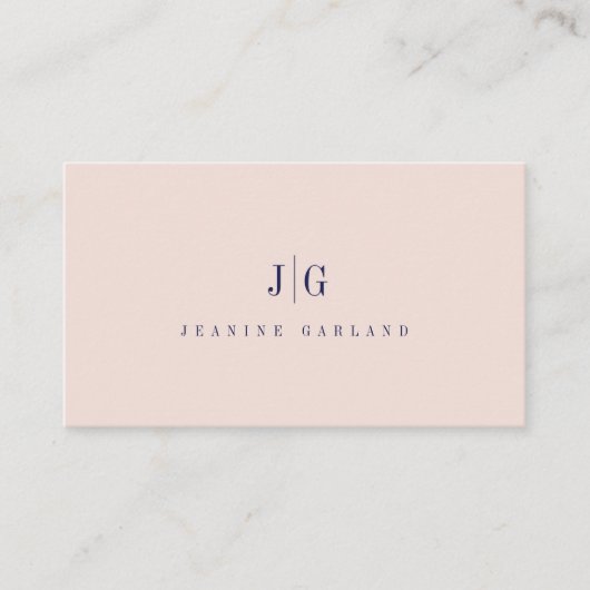 Elegant Professional Simple Monogram Minimalist Visitekaartje (Voorkant)
