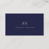 Elegant Professional Simple Monogram Minimalist Visitekaartje (Voorkant)