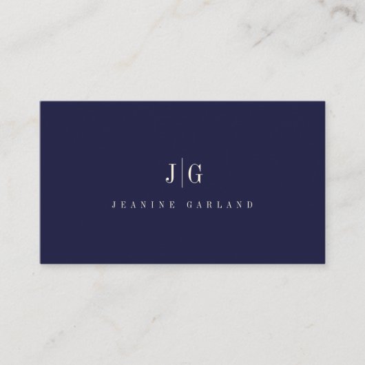 Elegant Professional Simple Monogram Minimalist Visitekaartje (Voorkant)