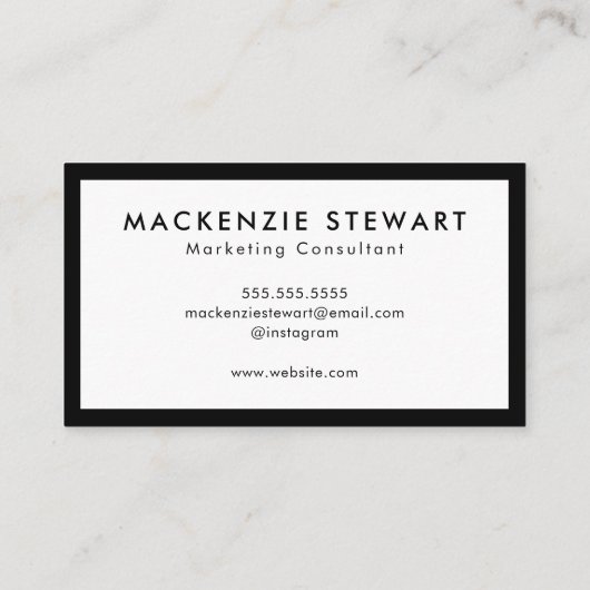 Elegant Professional Simple Monogram Minimalist Visitekaartje (Achterkant)